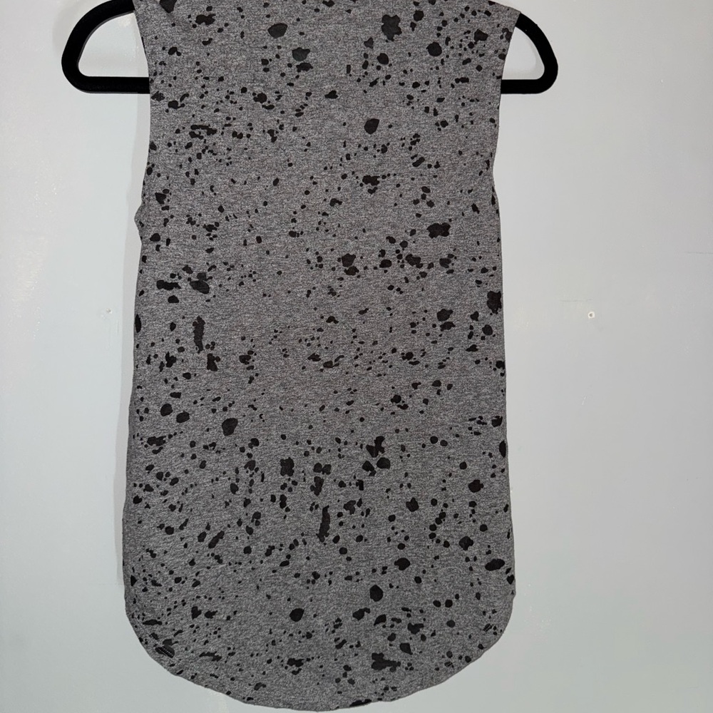 Michael Stars Charcoal and Black Patterned Top